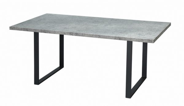 Table style industriel avec pieds en métal 180x90 cm