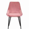 Chaise en velours rose