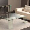 Table basse en verre courbe a chaud