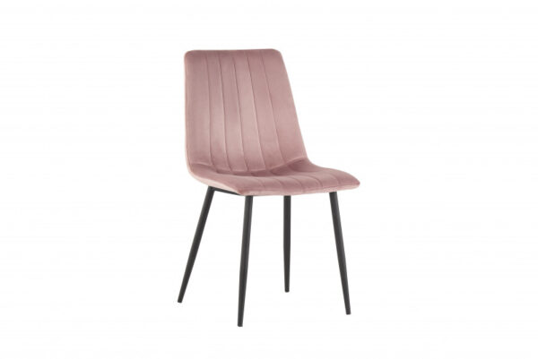 Chaise en velours rose