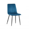 Chaise en velours bleu