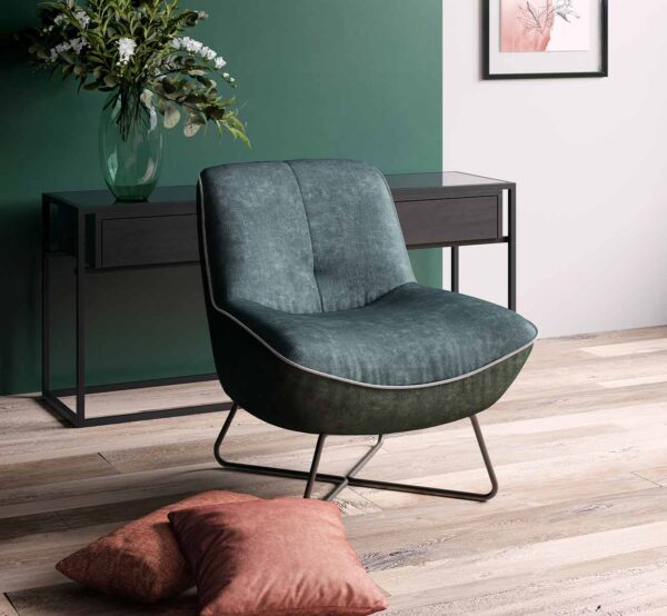 Fauteuil rico vert foncé