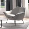 Fauteuil rico blanc finition noire