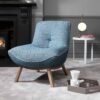 Fauteuil rico bleu sans accoudoir