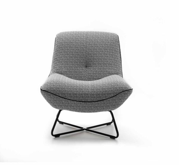 Fauteuil rico gris sans accoudoir