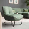 Fauteuil rico vert sans accoudoirs