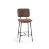 Tabouret de bar LOUIS brun