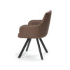 chaise luke brun de cote