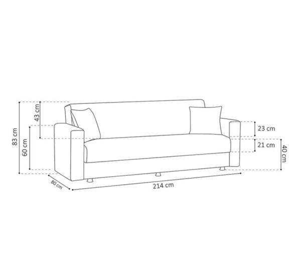 Canapé convertible MANISA plan