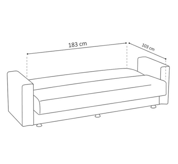 Canapé convertible MANISA plan