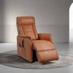 Fauteuil releveur lift tissu couleur camel