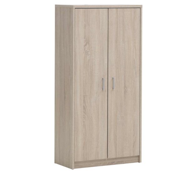 Armoire pour le rangement du linge de maison. 2 portes et 5 étagères couleur sonoma