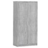 Armoire 2 portes et 5 tablettes coloris chêne gris